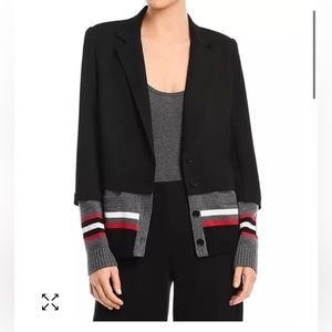 Bailey‎ 44 Audrey Mixed Media Blazer Black Small